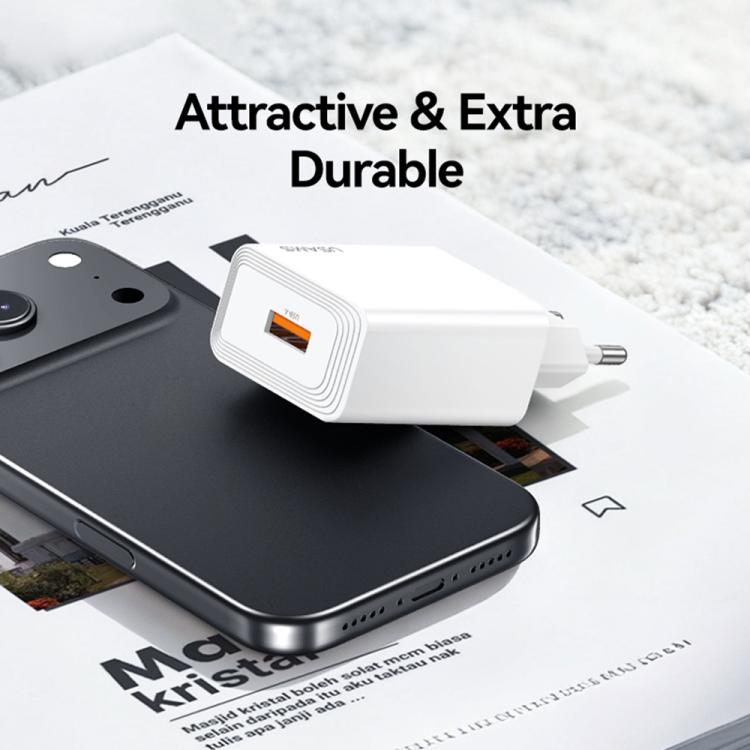 Carregador Rápido de Porta Única USB-A USAMS CC324 T69 QC18W, CC324