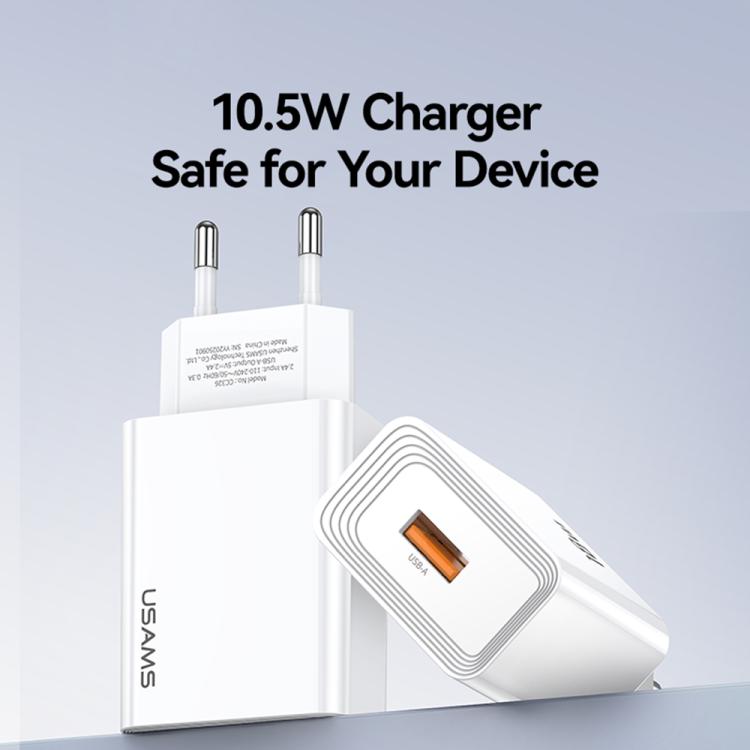 Carregador de Porta Única USB USAMS CC326 T69 10.5W 2.1A, CC326