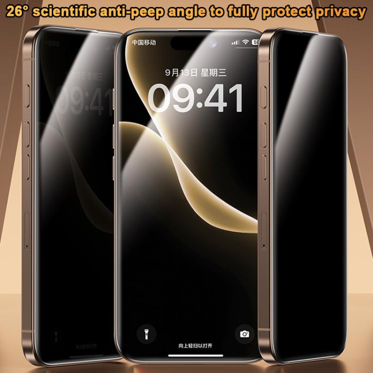 Benks King Kong Corning Filme Temperado de Privacidade com Cola Total Curvatura a Quente Versão de Instalação Rápida, Para iPhone 17 Pro Max, Para iPhone 17 Pro
