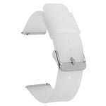 Stainless Steel Silver Pin Buckle Solid Color Silicone Waterproof Watch Band, 16mm, 18mm, 19mm