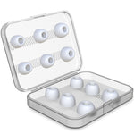 6 Pares de Ponteiras de Silicone Substituíveis para Auscultadores Sem Fios AirPods Pro, com Caixa de Armazenamento, Silicone Branco
