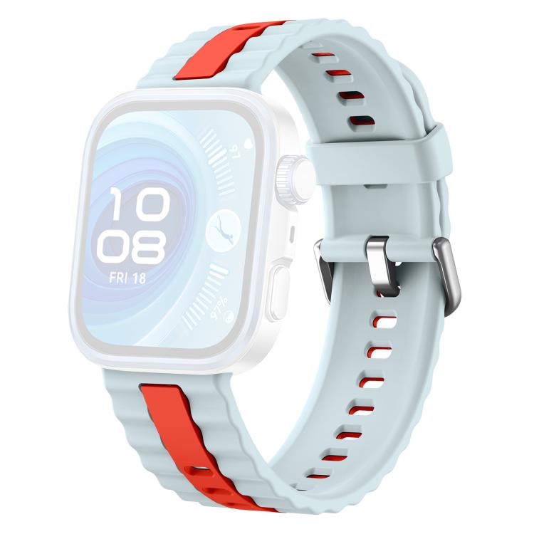 xDfind Sport Vertical Striped Two Color Silicone Watch Band, For Huawei Watch Fit 5 / Fit 5 Pro / Fit 4 Pro