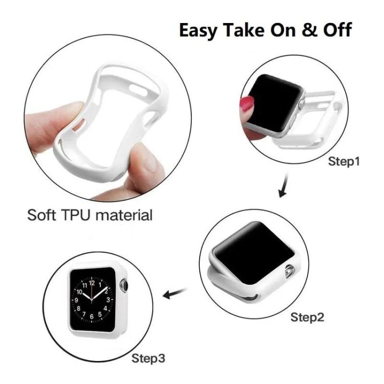 Capa de Relógio xDfind Candy TPU, Para Apple Watch Series 6 / 5 / 4 / SE 44mm, Para Apple Watch Series 6 / 5 / 4 / SE 40mm, Para Apple Watch Series 9 / 8 / 7 45mm, Para Apple Watch Series 9 / 8 / 7 41mm