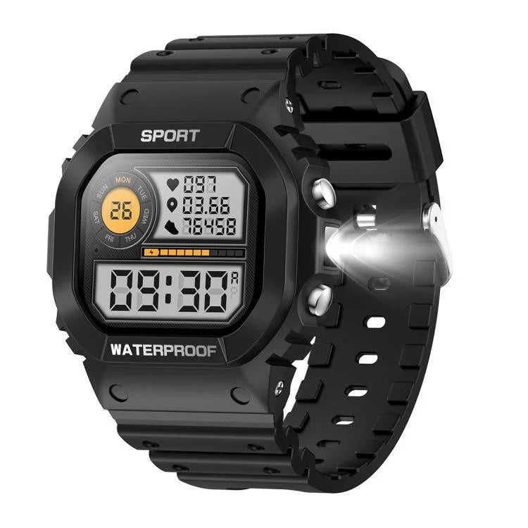 LC31 Relógio inteligente desportivo ao ar livre com ecrã TFT tátil completo de 1,75 polegadas, chamada Bluetooth com lanterna