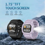 LC31 Relógio inteligente desportivo ao ar livre com ecrã TFT tátil completo de 1,75 polegadas, chamada Bluetooth com lanterna