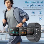 LC31 Relógio inteligente desportivo ao ar livre com ecrã TFT tátil completo de 1,75 polegadas, chamada Bluetooth com lanterna