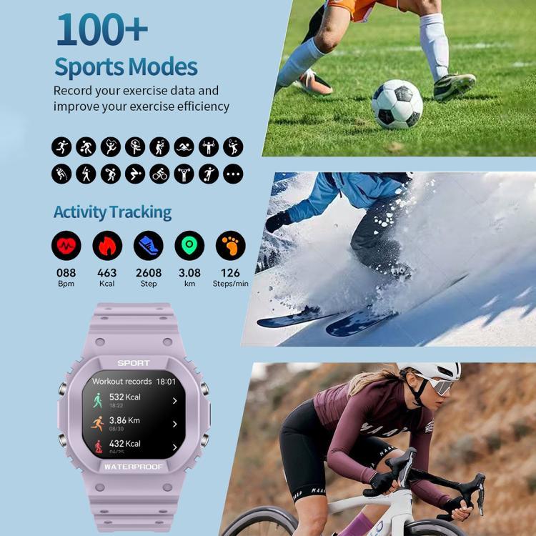 LC31 Relógio inteligente desportivo ao ar livre com ecrã TFT tátil completo de 1,75 polegadas, chamada Bluetooth com lanterna