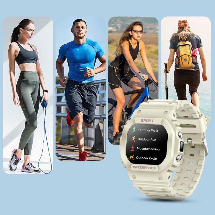 LC31 Relógio inteligente desportivo ao ar livre com ecrã TFT tátil completo de 1,75 polegadas, chamada Bluetooth com lanterna