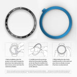 Anel de Aço para Smartwatch, Versão E, Para Samsung Galaxy Watch 3 41mm, Para Samsung Galaxy Watch 3 45mm
