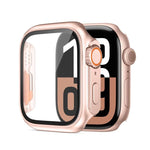 Capa de Relógio xDfind PC com Filme de Vidro Temperado Integrado para Ultra 49mm, Para Apple Watch Series 6 / 5 / 4 / SE 44mm, Para Apple Watch Series 6 / 5 / 4 / SE 40mm, Para Apple Watch Series 9 / 8 / 7 45mm, Para Apple Watch Series 9 / 8 / 7 41mm