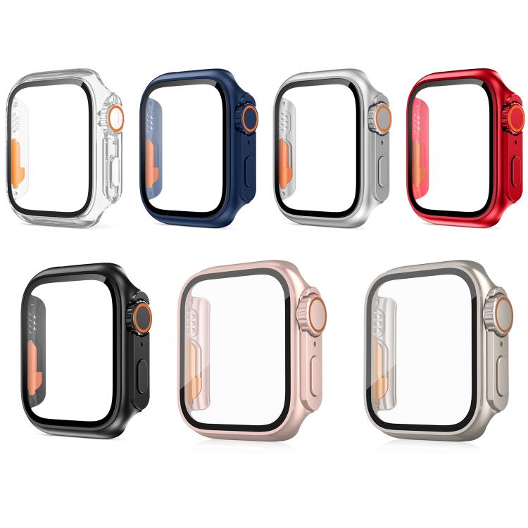 Capa de Relógio xDfind PC com Filme de Vidro Temperado Integrado para Ultra 49mm, Para Apple Watch Series 6 / 5 / 4 / SE 44mm, Para Apple Watch Series 6 / 5 / 4 / SE 40mm, Para Apple Watch Series 9 / 8 / 7 45mm, Para Apple Watch Series 9 / 8 / 7 41mm