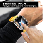 Capa de Relógio xDfind PC com Filme de Vidro Temperado Integrado para Ultra 49mm, Para Apple Watch Series 6 / 5 / 4 / SE 44mm, Para Apple Watch Series 6 / 5 / 4 / SE 40mm, Para Apple Watch Series 9 / 8 / 7 45mm, Para Apple Watch Series 9 / 8 / 7 41mm