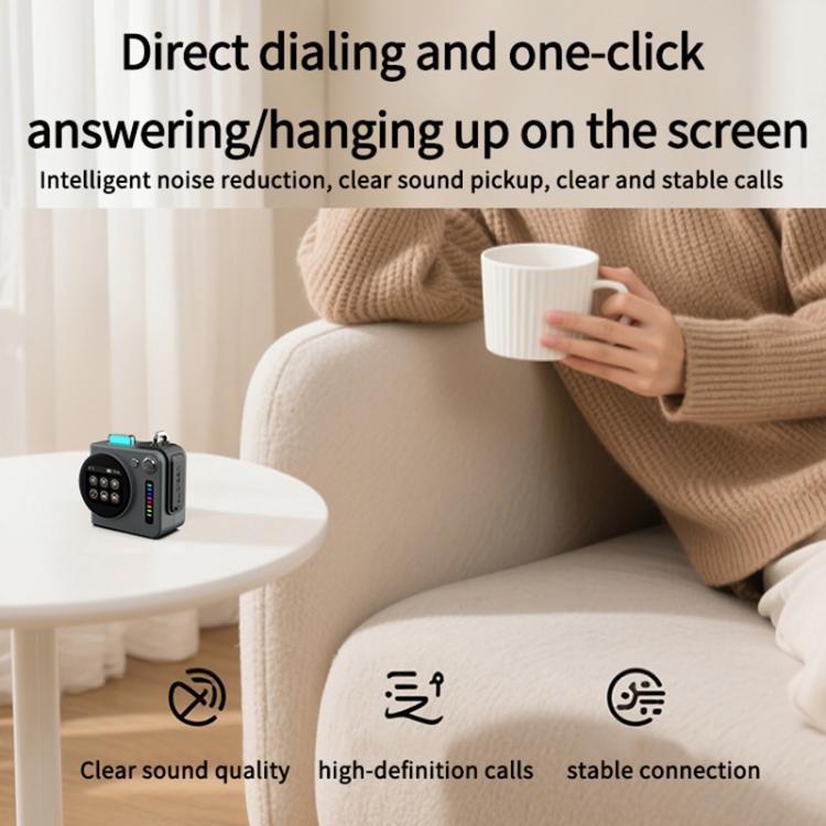 Altifalante Sem Fios Bluetooth 5.4 Portátil com Ecrã LED Inteligente G300, G300 (Cinza), G300 (Branco)