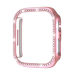 Capa de Relógio xDfind PC Oca com Fileira Única de Diamantes, Para Apple Watch Series 11 46mm / 10 46mm, Para Apple Watch Series 11 42mm / 10 42mm