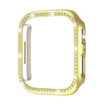 Capa de Relógio xDfind PC Oca com Fileira Única de Diamantes, Para Apple Watch Series 11 46mm / 10 46mm, Para Apple Watch Series 11 42mm / 10 42mm