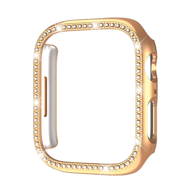 Capa de Relógio xDfind PC Oca com Fileira Única de Diamantes, Para Apple Watch Series 11 46mm / 10 46mm, Para Apple Watch Series 11 42mm / 10 42mm