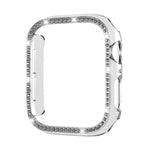 Capa de Relógio xDfind PC Oca com Fileira Única de Diamantes, Para Apple Watch Series 11 46mm / 10 46mm, Para Apple Watch Series 11 42mm / 10 42mm