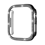Capa de Relógio xDfind PC Oca com Fileira Única de Diamantes, Para Apple Watch Series 11 46mm / 10 46mm, Para Apple Watch Series 11 42mm / 10 42mm
