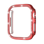 Capa de Relógio xDfind PC Oca com Fileira Única de Diamantes, Para Apple Watch Series 11 46mm / 10 46mm, Para Apple Watch Series 11 42mm / 10 42mm