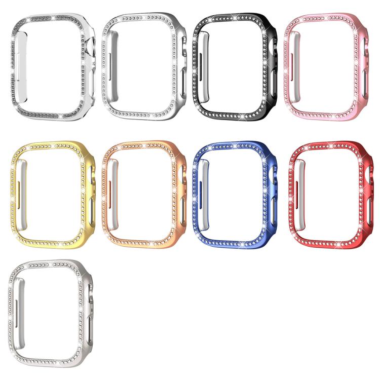 Capa de Relógio xDfind PC Oca com Fileira Única de Diamantes, Para Apple Watch Series 11 46mm / 10 46mm, Para Apple Watch Series 11 42mm / 10 42mm