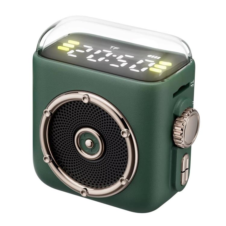 Altifalante Sem Fios Bluetooth 5.0 Portátil P6 com Relógio e Luz Noturna