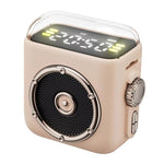 Altifalante Sem Fios Bluetooth 5.0 Portátil P6 com Relógio e Luz Noturna