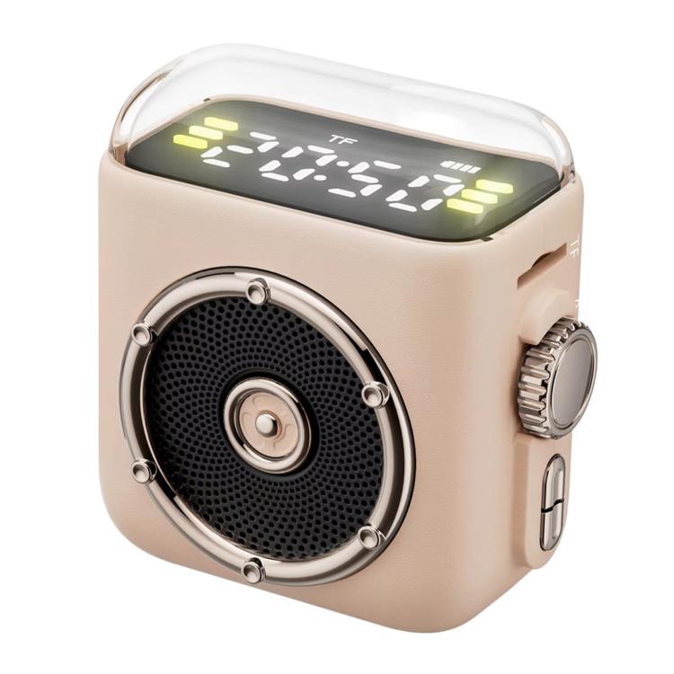 Altifalante Sem Fios Bluetooth 5.0 Portátil P6 com Relógio e Luz Noturna