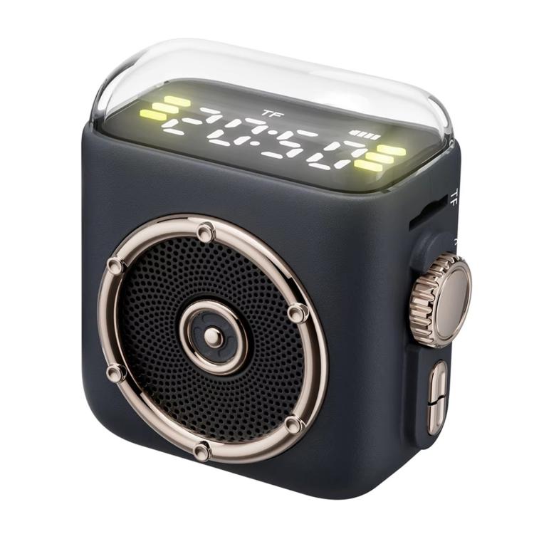 Altifalante Sem Fios Bluetooth 5.0 Portátil P6 com Relógio e Luz Noturna