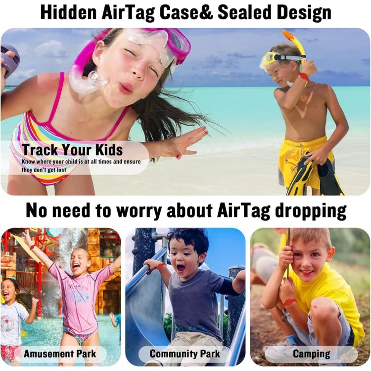 Capa Protetora Estilo Banda de Silicone Respirável para Rastreador Anti-perda xDfind, Para AirTag 2ª Geração / AirTag 1ª Geração