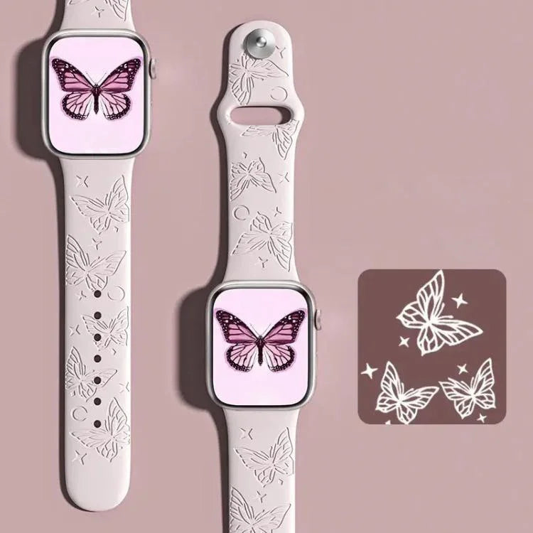 Pulseira de Silicone com Gravação a Laser 3D xDfind, Para Apple Watch 42 / 44 / 45 / 46 / 49mm, Para Apple Watch 38 / 40 / 41 / S11 42mm
