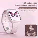 Pulseira de Silicone com Gravação a Laser 3D xDfind, Para Apple Watch 42 / 44 / 45 / 46 / 49mm, Para Apple Watch 38 / 40 / 41 / S11 42mm