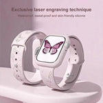 Pulseira de Silicone com Gravação a Laser 3D xDfind, Para Apple Watch 42 / 44 / 45 / 46 / 49mm, Para Apple Watch 38 / 40 / 41 / S11 42mm