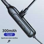 Auricular Bluetooth 5.1 M60 com Som Surround 8D Sem Fios para Pescoço Suporta Cartão TF Modo MP3