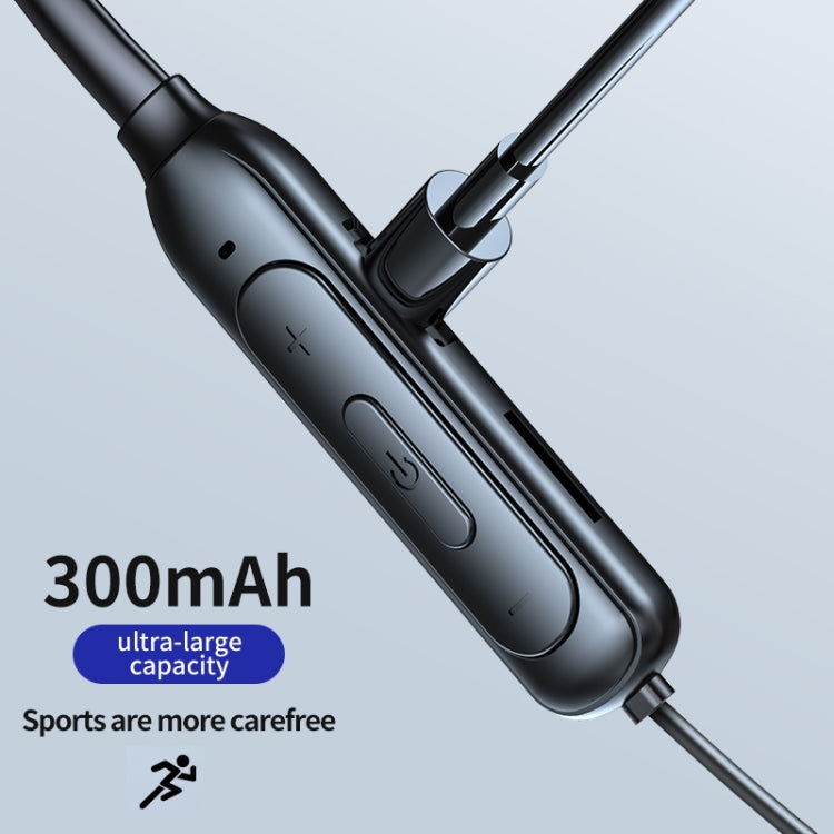 Auricular Bluetooth 5.1 M60 com Som Surround 8D Sem Fios para Pescoço Suporta Cartão TF Modo MP3