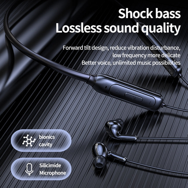 Auricular Bluetooth 5.1 M60 com Som Surround 8D Sem Fios para Pescoço Suporta Cartão TF Modo MP3