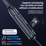 Auricular Bluetooth 5.1 M60 com Som Surround 8D Sem Fios para Pescoço Suporta Cartão TF Modo MP3