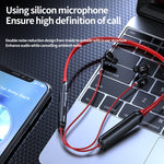 Auricular Bluetooth 5.1 M60 com Som Surround 8D Sem Fios para Pescoço Suporta Cartão TF Modo MP3
