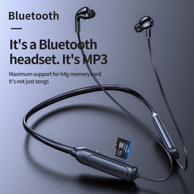 Auricular Bluetooth 5.1 M60 com Som Surround 8D Sem Fios para Pescoço Suporta Cartão TF Modo MP3