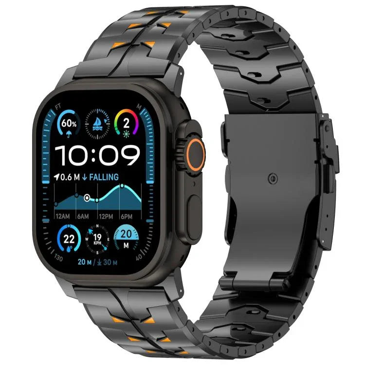 Pulseira de Relógio com Fecho de Segurança Destacável Bicolor de 26mm em Liga de Titânio, Para Apple Watch 46mm / 49mm / 45mm / 44mm