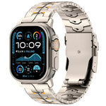 Pulseira de Relógio com Fecho de Segurança Destacável Bicolor de 26mm em Liga de Titânio, Para Apple Watch 46mm / 49mm / 45mm / 44mm