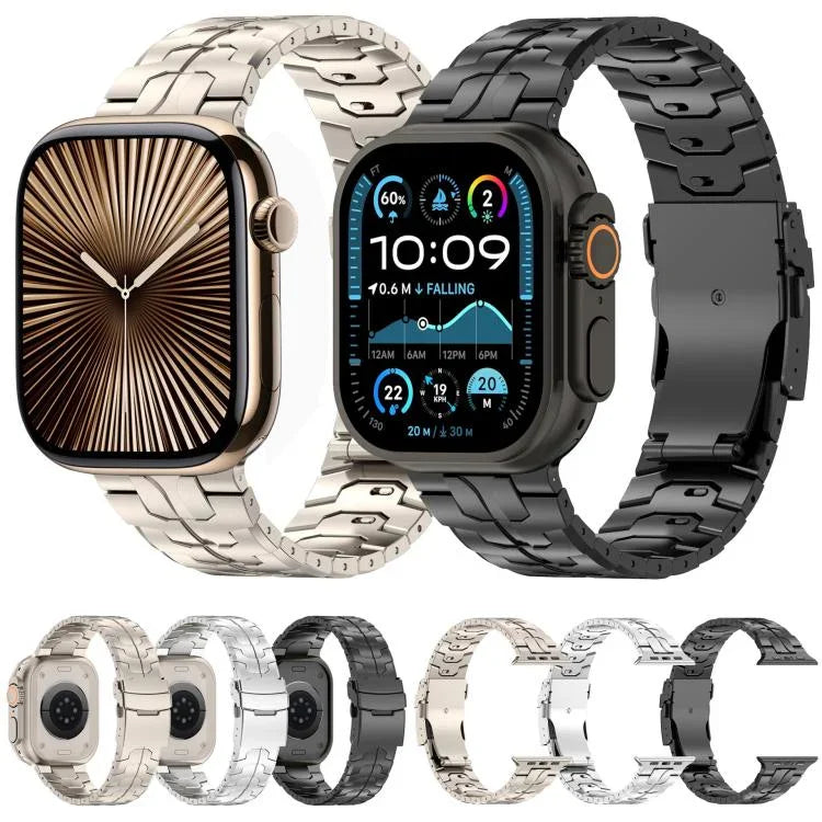 Pulseira de Relógio com Fecho de Segurança Destacável em Liga de Titânio, Para Apple Watch 46mm / 49mm / 45mm / 44mm, Para Apple Watch 42mm / 41mm / 40mm / 38mm