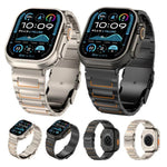 Pulseira de Relógio com Fecho de Segurança em Forma de I em Liga de Titânio, Para Apple Watch 46mm / 49mm / 45mm / 44mm, Para Apple Watch 42mm / 41mm / 40mm / 38mm