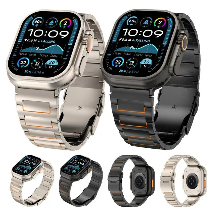 Pulseira de Relógio com Fecho de Segurança em Forma de I em Liga de Titânio, Para Apple Watch 46mm / 49mm / 45mm / 44mm, Para Apple Watch 42mm / 41mm / 40mm / 38mm
