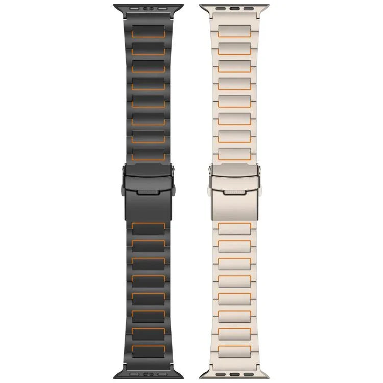 Pulseira de Relógio com Fecho de Segurança em Forma de I em Liga de Titânio, Para Apple Watch 46mm / 49mm / 45mm / 44mm, Para Apple Watch 42mm / 41mm / 40mm / 38mm
