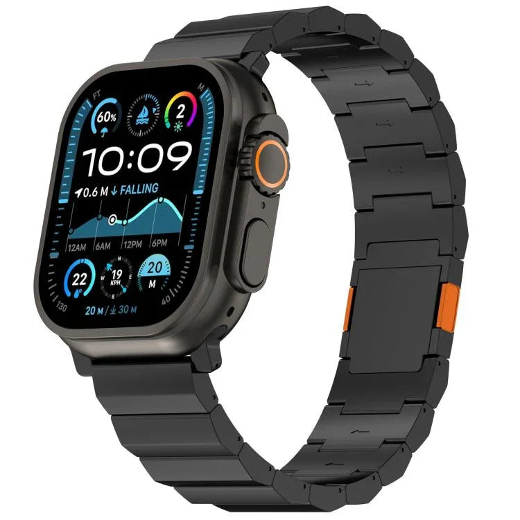 Pulseira de Relógio com Fecho Magnético Grosso de Uma Conta em Liga de Titânio, Para Apple Watch 46mm / 49mm / 45mm / 44mm, Para Apple Watch 42mm / 41mm / 40mm / 38mm