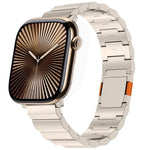 Pulseira de Relógio com Fecho Magnético Grosso de Uma Conta em Liga de Titânio, Para Apple Watch 46mm / 49mm / 45mm / 44mm, Para Apple Watch 42mm / 41mm / 40mm / 38mm