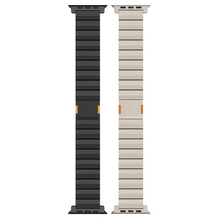 Pulseira de Relógio com Fecho Magnético Grosso de Uma Conta em Liga de Titânio, Para Apple Watch 46mm / 49mm / 45mm / 44mm, Para Apple Watch 42mm / 41mm / 40mm / 38mm