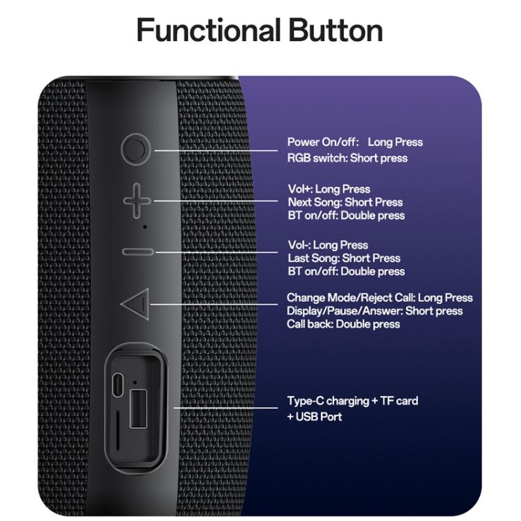 Altifalante Bluetooth Portátil Outdoor 20W Yesido YSW39, YSW39