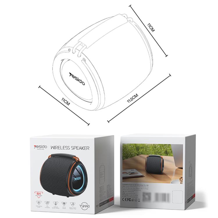Altifalante Bluetooth Mini Portátil 8W Yesido YSW40, YSW40