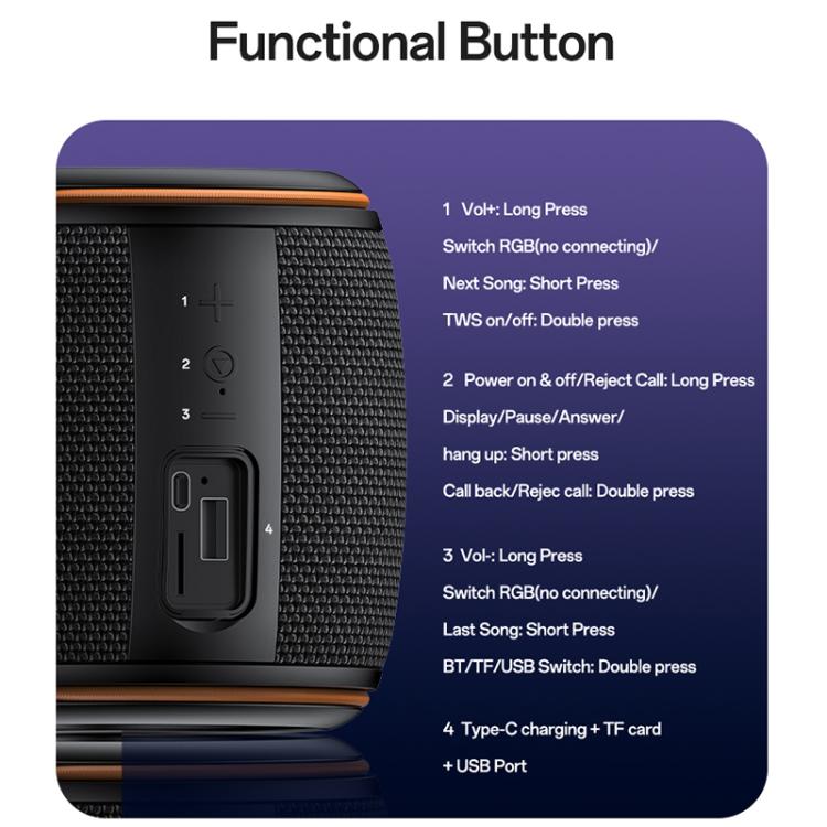 Altifalante Bluetooth Mini Portátil 8W Yesido YSW40, YSW40